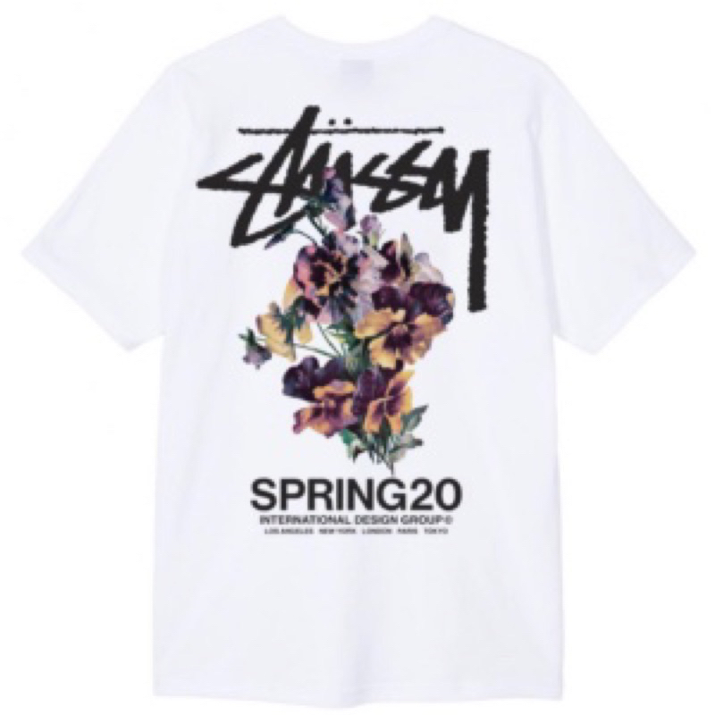 Áo thun STUSSY Spring 20 hoạ tiết sang trọng, áo phông nam nữ cotton 100%