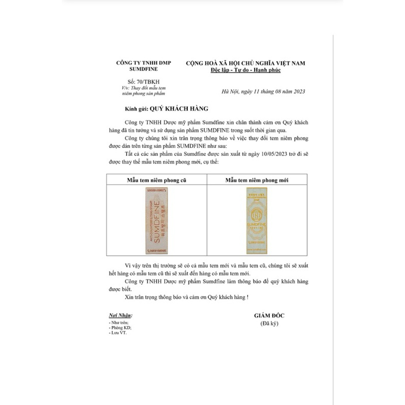 Kem Arbutin Sumdfine 5% mờ thâm nám thâm mụn sáng da