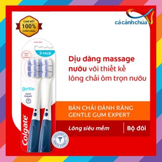 Bộ 2 Bàn chải Colgate Gentle Gum Expert/ Cushion Clean/ Cushion Charcoal lông dày siêu mềm ôm sát và giảm chảy máu nướu