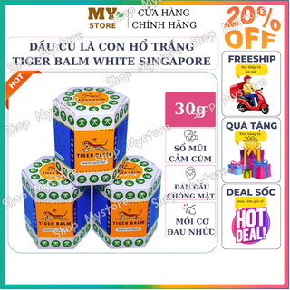 Dầu cù là con hổ tiger balm trắng- nhập khẩu singapore 30g