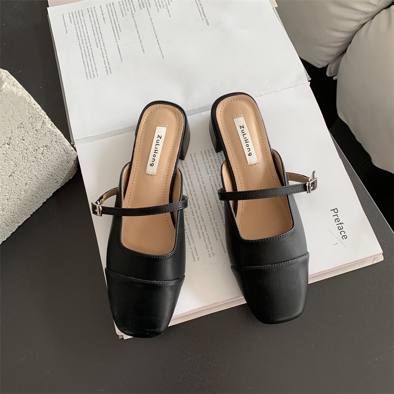 Giày Judy- Dép Sục Zuli Mũi Vuông Phối 4p QCCC