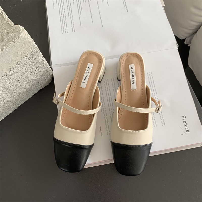 Giày Judy- Dép Sục Zuli Mũi Vuông Phối 4p QCCC