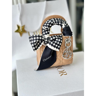 Túi xách CD Lady micro tag bạc