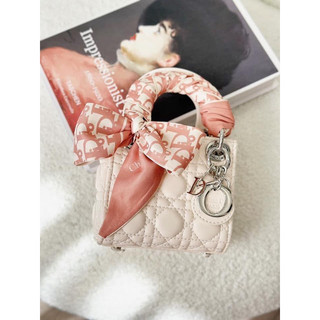 Túi xách CD Lady micro tag bạc