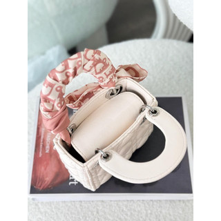 Túi xách CD Lady micro tag bạc