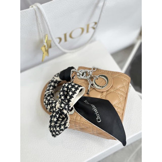 Túi xách CD Lady micro tag bạc