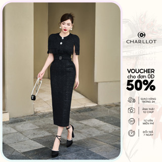  Set Đồ Nữ Váy GLADIN Màu Trắng Đen Thiết Kế Cao Cấp CHARLLOT Chất Dạ Text Đi Làm Đi Chơi Đi Tiệc Sang Trọng CL112 