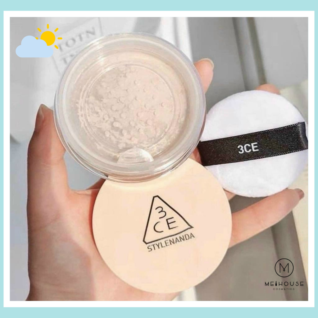 Phấn phủ bột 3 XÊ E natural finish loose powder