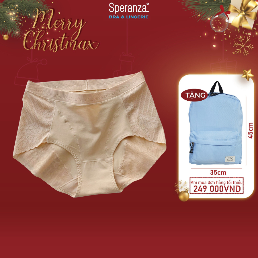 Quần Lót Nữ Speranza, Quần Cạp Cao Vải Cotton Mềm mại, Phối Ren Thoáng Mát, Co Dãn Tốt - SPQ88179SH