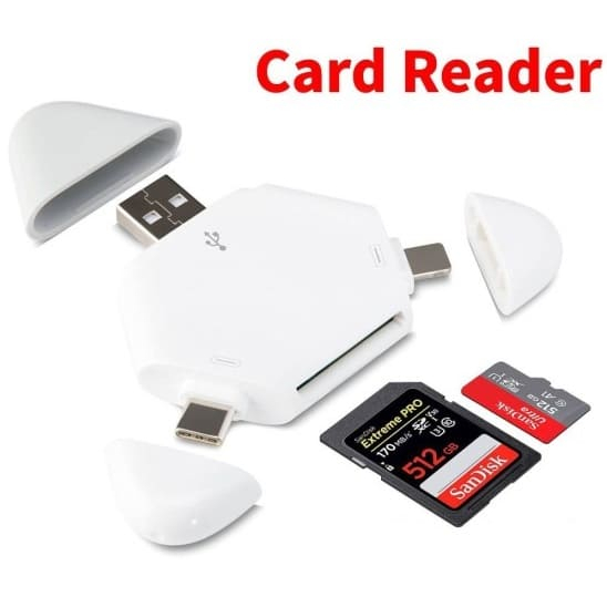 Đầu đọc thẻ SD, Micro SD, SDHC, SDXC hình tam giác - Cho Táo, USB C, USB 2.0 máy tính hàng tốt
