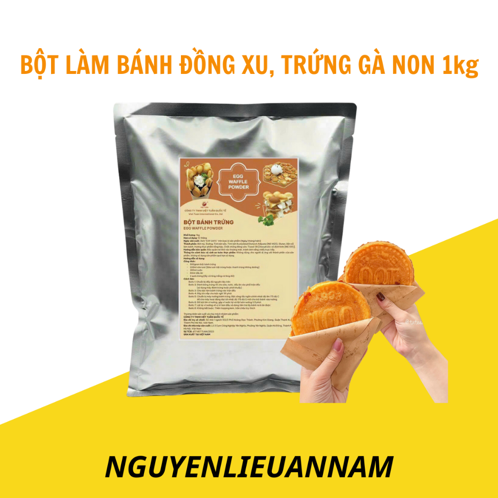 BỘT LÀM BÁNH ĐỒNG XU phô mai , bánh trứng gà non túi 1kg thơm ngon, hàng Việt Nam