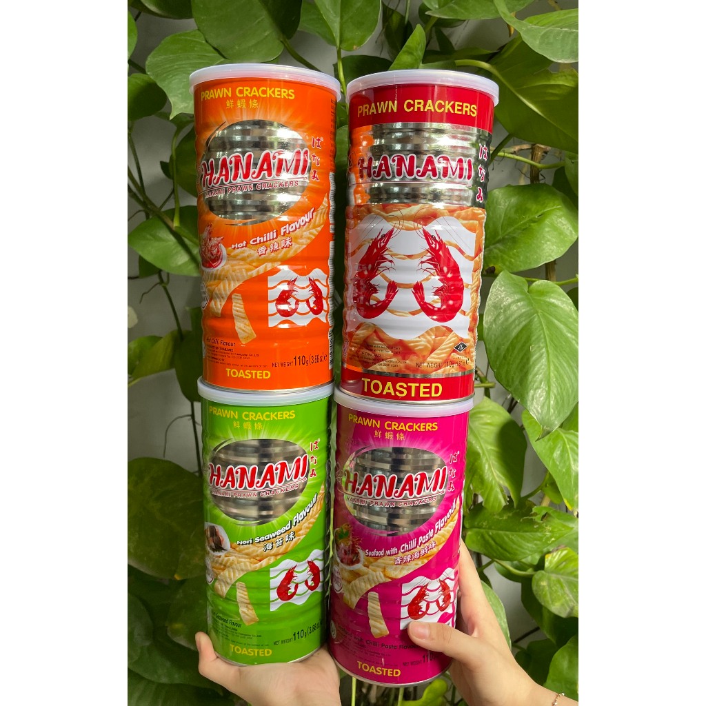 Snack Tôm Lon HANAMI Thái Lan Thơm Ngon Dinh Dưỡng 110g Đủ 4 Vị