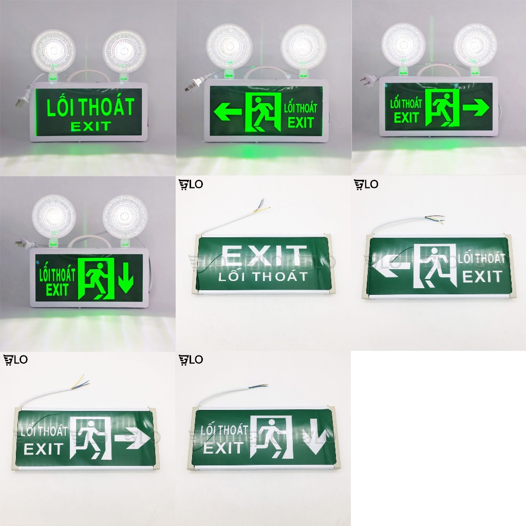 Đèn Sự Cố Khẩn Cấp Chiếu Sáng Kết Hợp Biển Chỉ Dẫn Thoát Hiểm, Thoát Nạn Exit, Thiết Bị Phòng Cháy Chữa Cháy