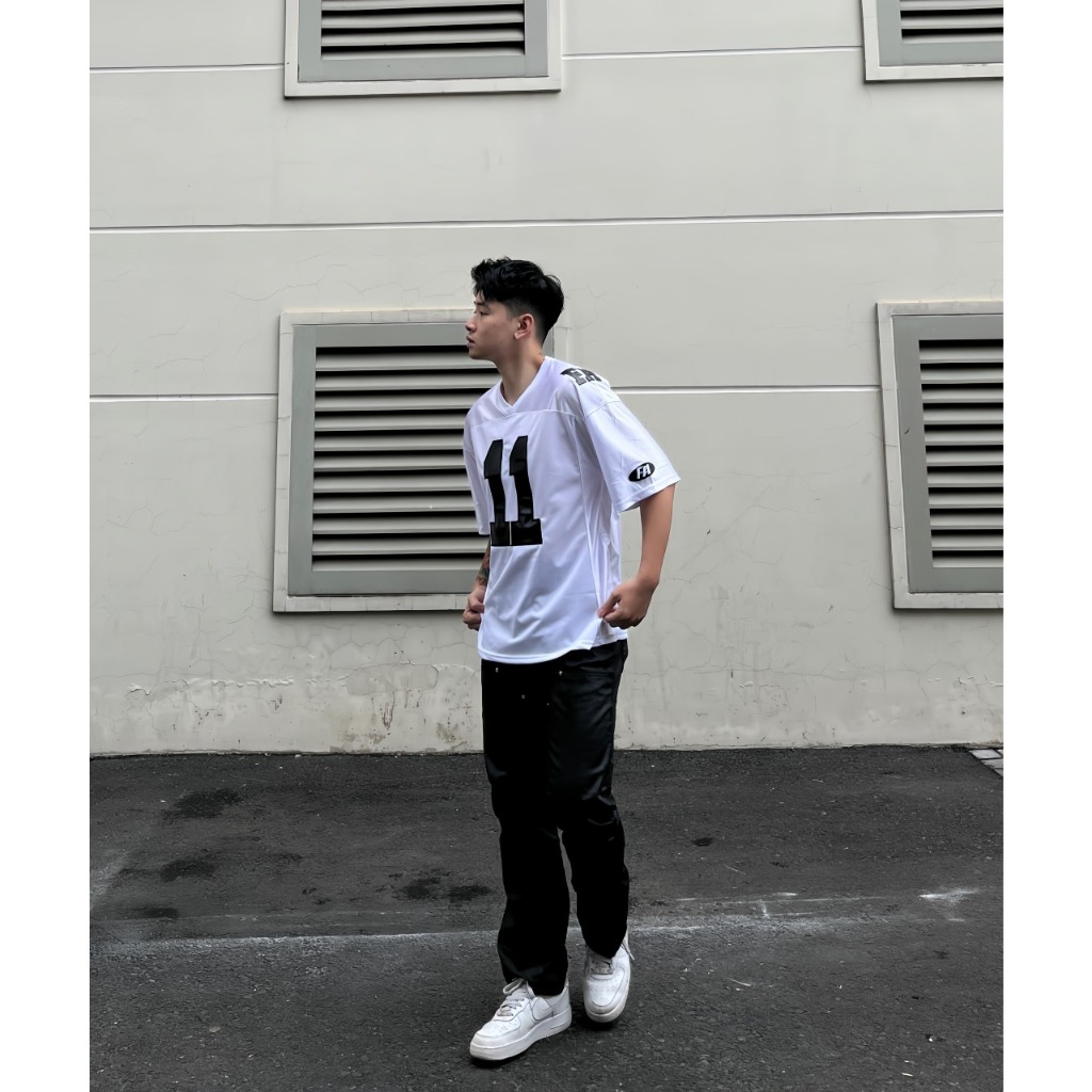 Áo Thun Phối Bóng Đá fafic Local Brand thể thao Form Oversize  áo jersey Dáng rộng tay lỡ hình thêu 11 nam nữ