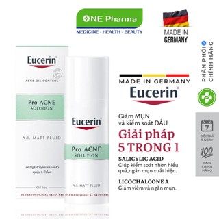 Kem dưỡng ẩm kiểm soát nhờn & giảm mụn Eucerin Matt Fluid 50ml