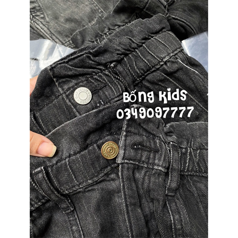 Quần Jean Baggy Bé Gái Đen Bạc G