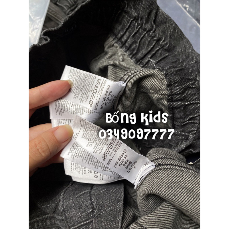 Quần Jean Baggy Bé Gái Đen Bạc G