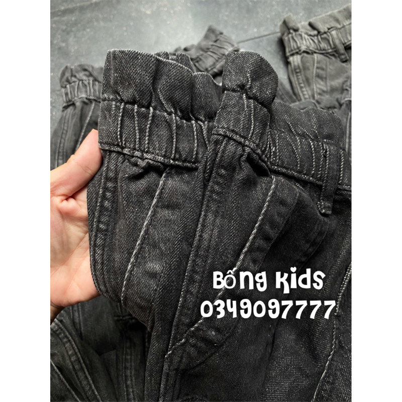 Quần Jean Baggy Bé Gái Đen Bạc G