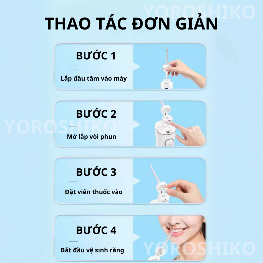 Tăm nước H2ofloss cao cấp Yoroshiko chính hãng chống nước