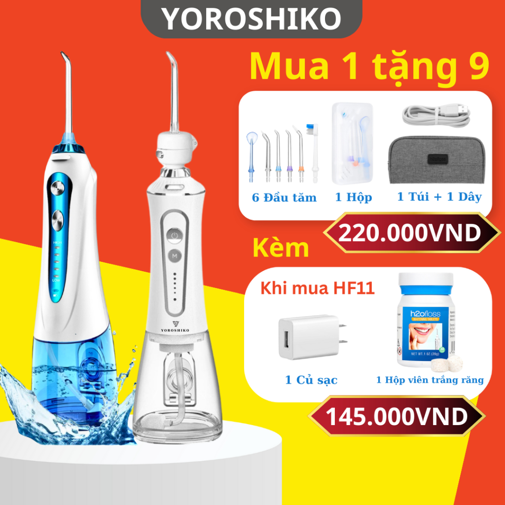 Tăm nước H2ofloss cao cấp Yoroshiko chính hãng chống nước 