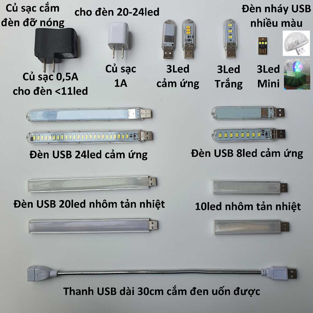 Thanh đèn LED usb siêu sáng Mag190 20led nhôm tản nhiệt thích hợp để bàn học magic2