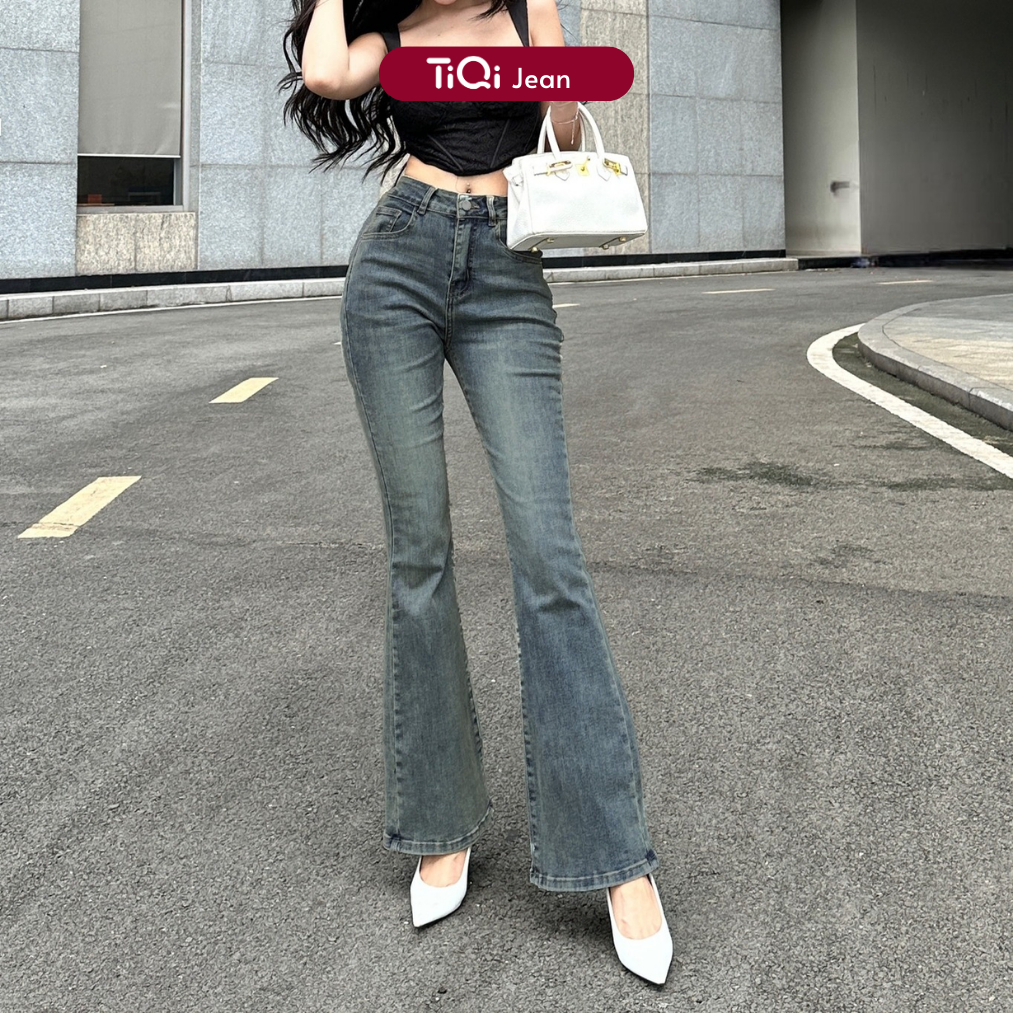 Quần skinny jean ống loe màu retro TiQi Jeans G2-327