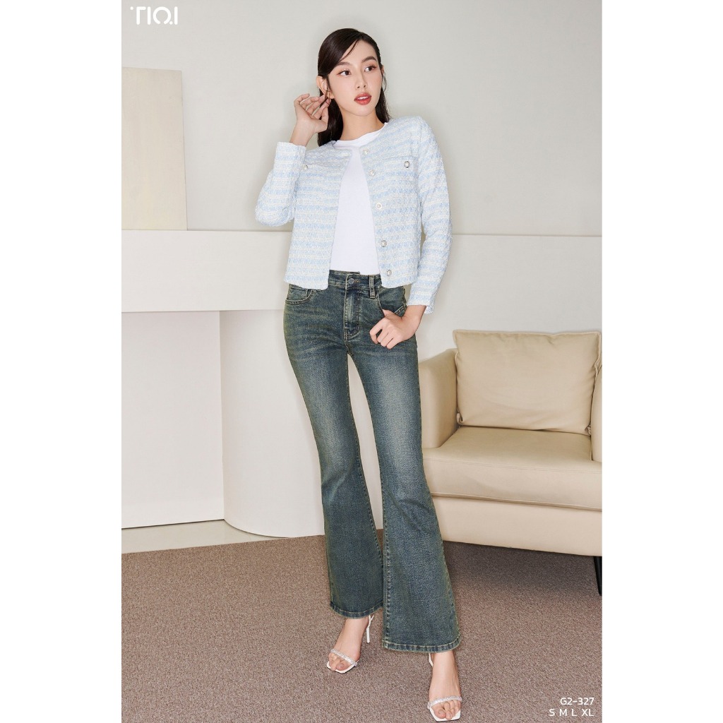 Quần skinny jean ống loe màu retro TiQi Jeans G2-327