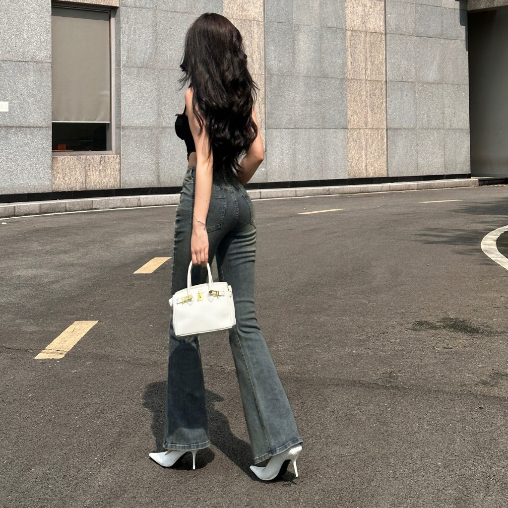 Quần skinny jean ống loe màu retro TiQi Jeans G2-327