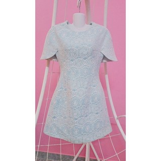 🩵Đầm Nữ Ren Xanh Navy, Váy Nữ Tay Phồng Dày Dặn, Thiết Kế Đi Tiệc Hàng Hiệu Elise Xuất Dư Size Dưới 57kg🩵