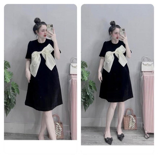 Váy bầu cộc tay nơ V36