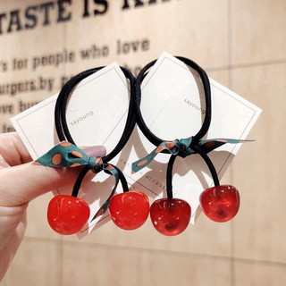 Dây cột tóc dây buộc tóc chùm quả cherry xinh xắn phong cách hàn quốc cho nữ style xinh xắn dễ thương