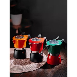 Ấm pha cà phê moka pot 2 màu dung tích 3 cup 150ml bincoo gykf0078