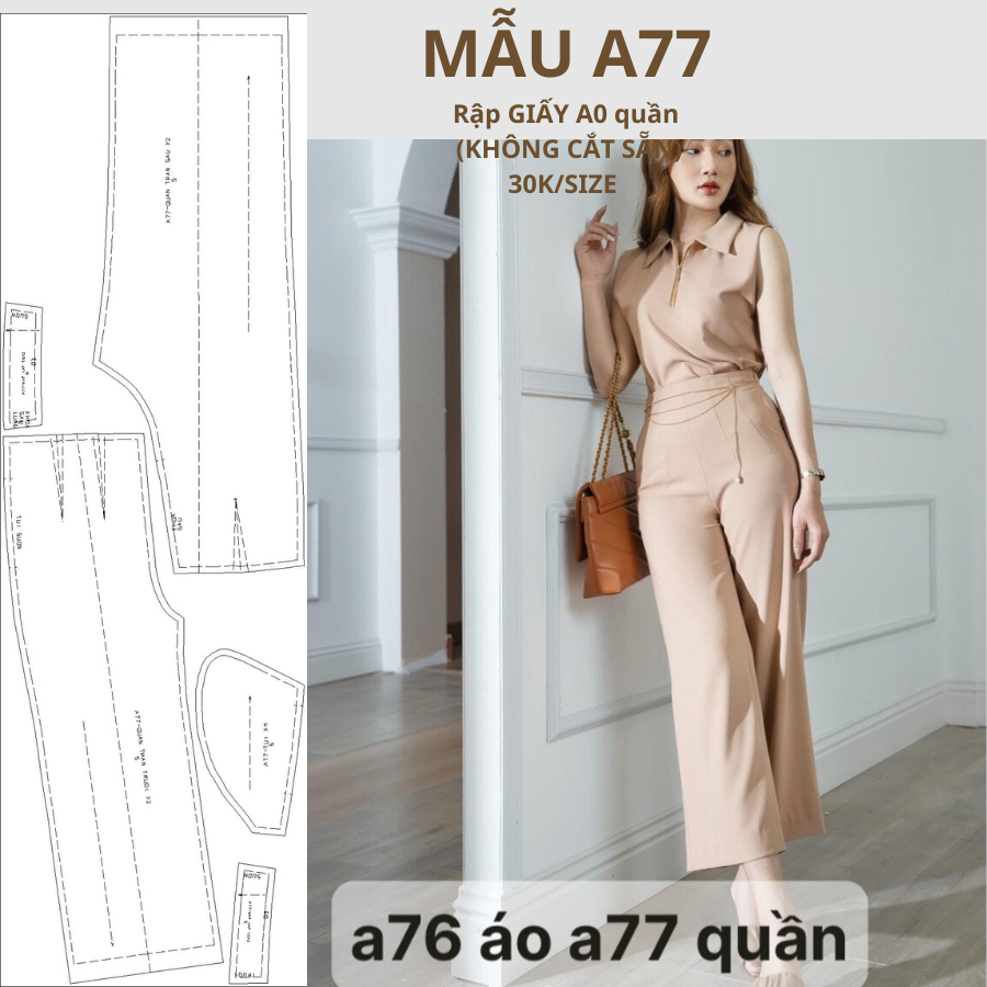 RẬP GIẤY A0 QUẦN A77 (KHÔNG CẮT SẴN)