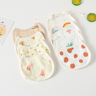 Yếm dãi yếm tròn cotton mềm mại buộc dây cho bé