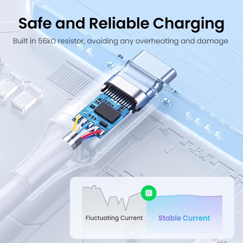 Cáp Sạc Nhanh Type C - USB Chính Hãng Ugreen 3A 480Mbps Truyền Tải Dữ Liệu Tốc Độ Cao PVC