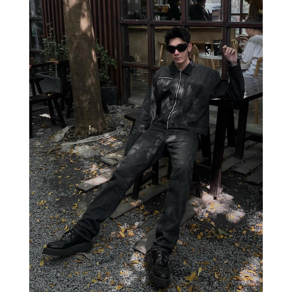 ZIPPER JEANS WASHED PANTS SS23 - Quần Jeans Khóa Xéo -  Hungocb Studio