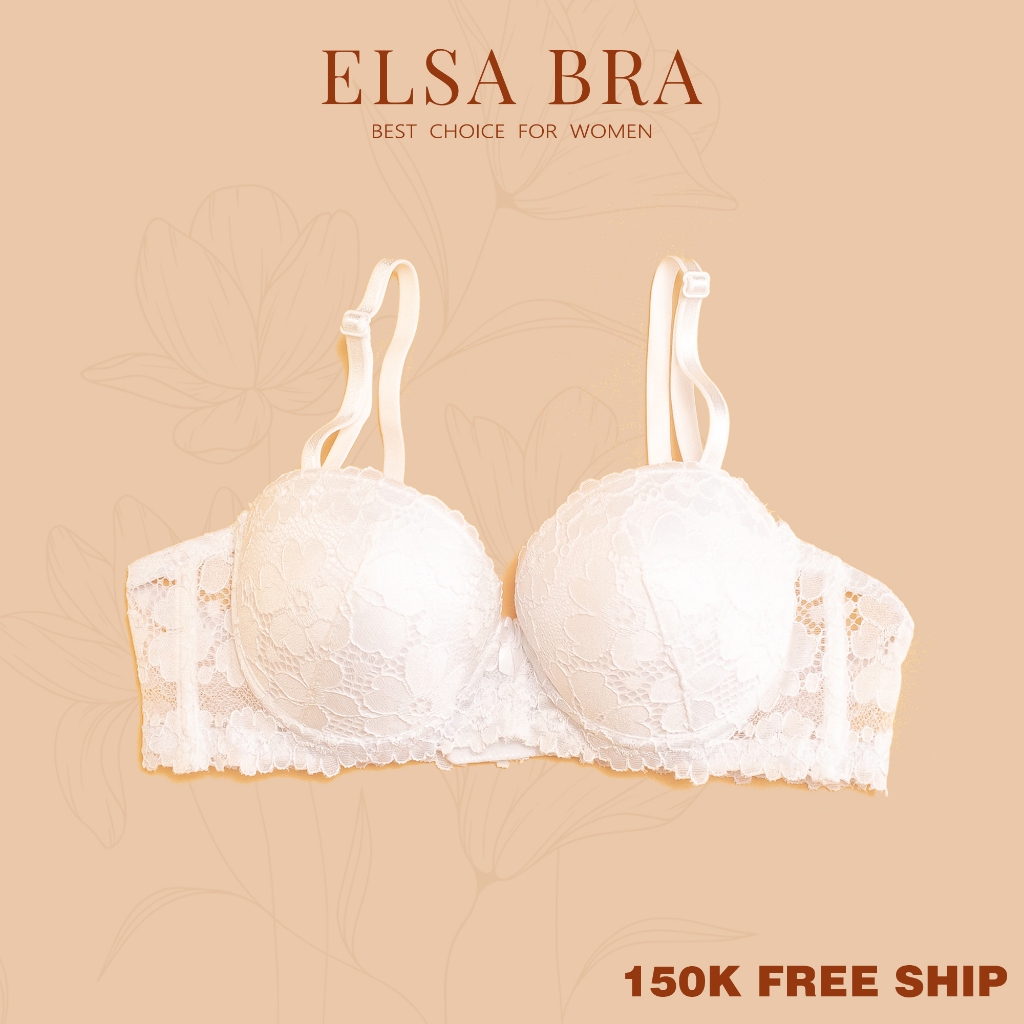 Áo Ngực Có Gọng ELSA BRA Ren Hoa Nâng Ngực Cài Sau Gợi Cảm - 7001
