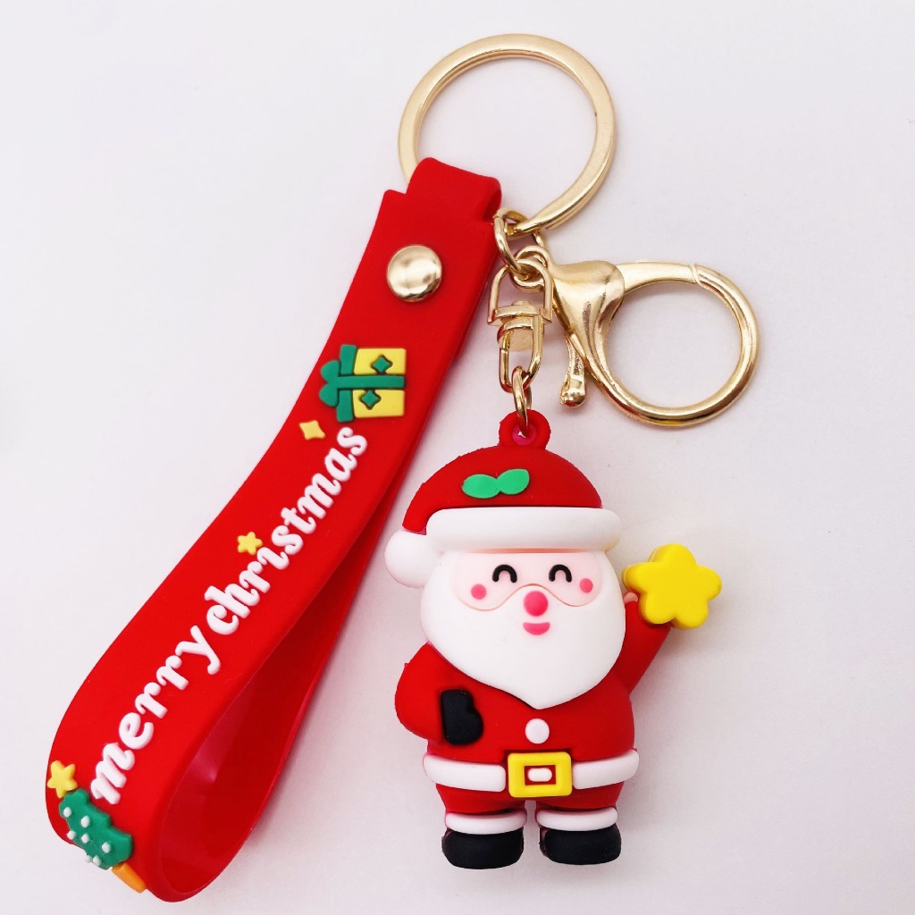 Móc khoá  Noel ông già noel  tặng quà giáng sinh ý nghĩa  , dùng treo balo móc khoá cute