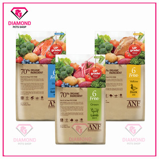 [6kg tặng dây dắt] Thức ăn cho chó lớn hơn 6 tháng tuổi ANF 6 Free Organic vị Cá Hồi