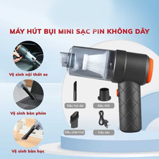 Máy hút bụi cầm tay Mini - Máy hút  không dây lực hút siêu mạnh sử dụng pin sạc, dùng hút bụi ô tô