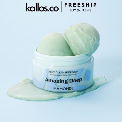 Kem Tẩy Trang Rửa Mặt Mamonde Amazing Deep Mint Cleansing Balm, Foam - Kallos Vietnam