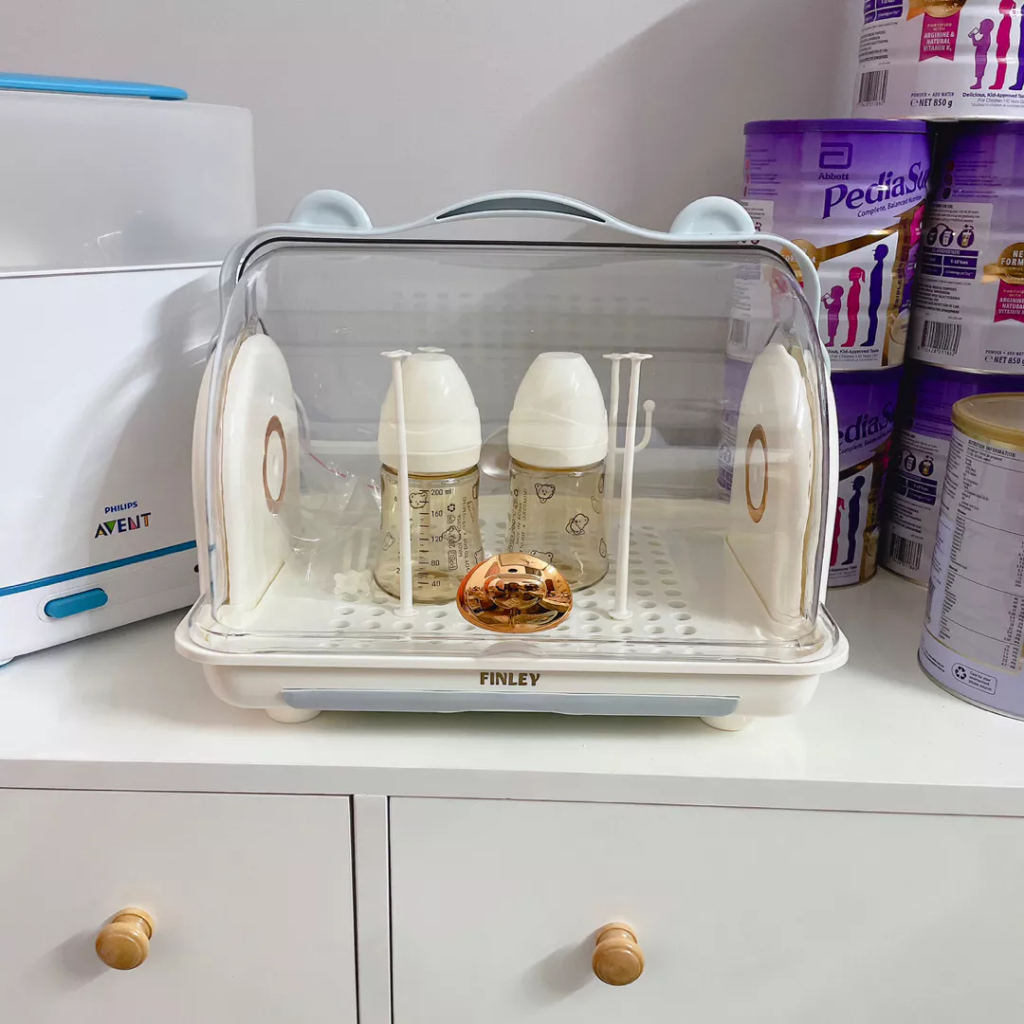 Úp bình sữa, khay úp bình đa năng có khay thoát nước và quai xách hình gấu vô cùng tiện lợi, OBAMA BABY