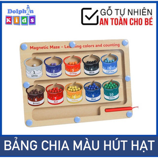 Bảng đếm phân loại màu hút hạt montessori