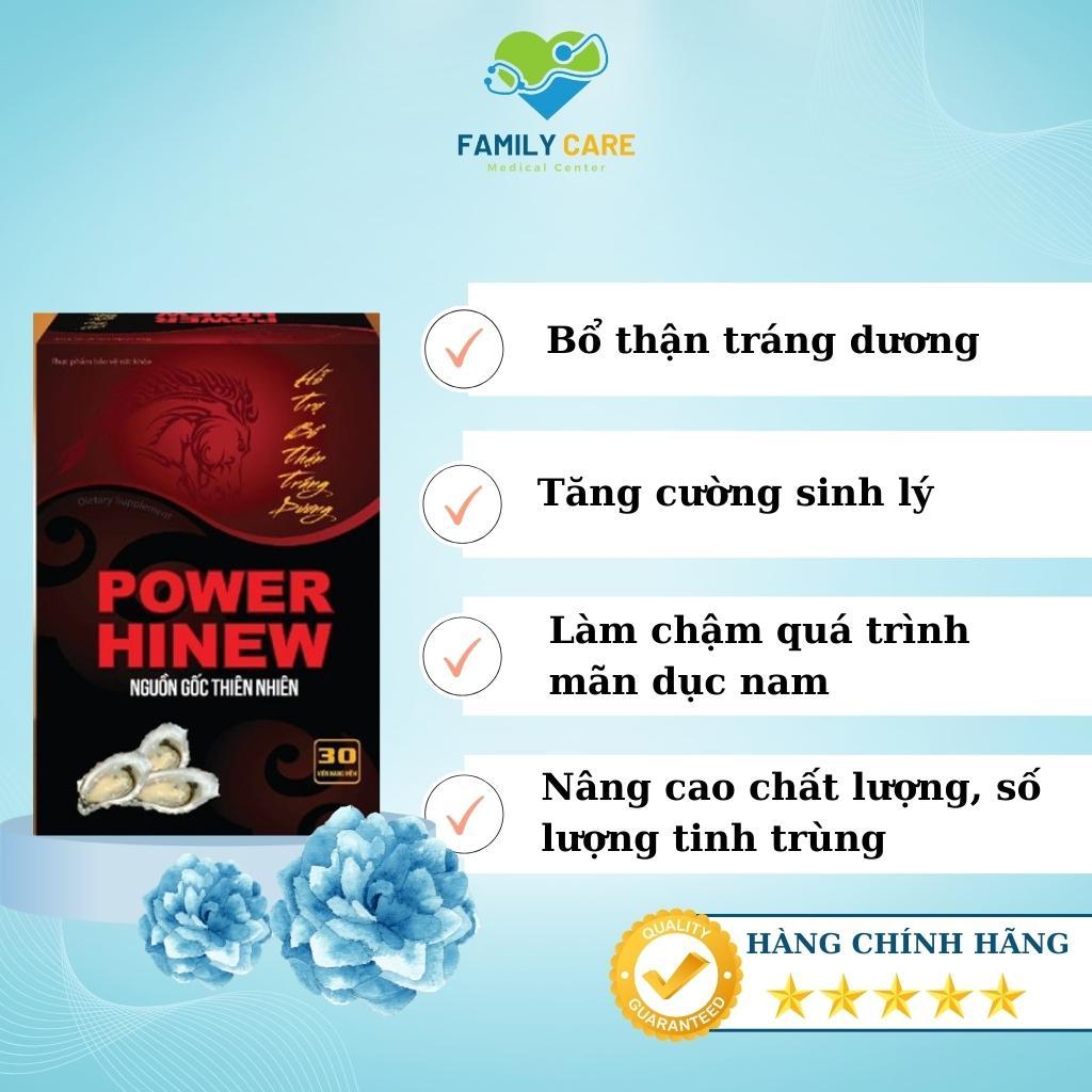 POWER HINEW -  Hỗ trợ bổ thận, tráng dương-Hỗ trợ làm chậm quá trình mãn dục nam, Bổ tinh trùng, tăng cường sinh lý nam