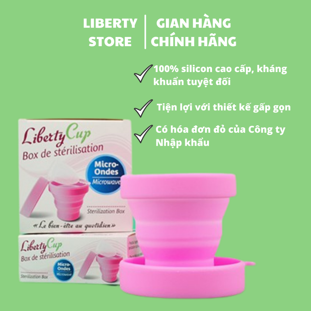 Cốc tiệt trùng dành cho cốc nguyệt san Liberty Cup, hàng chính hãng, có Bill đầy đủ