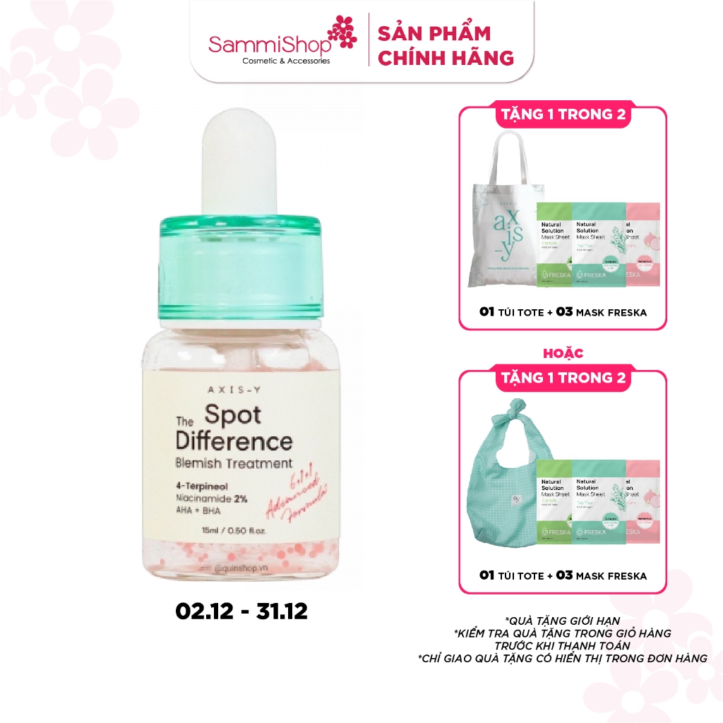 Axis-Y Tinh chất Spot The Difference Blemish Treatment 15ml