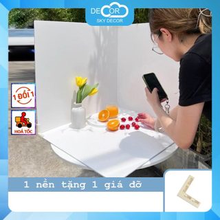 [Tặng Giá Đỡ] Tấm PVC Background 2 Mặt, Phông Nền  Chụp Ảnh Mỹ Phẩm, Trang Sức - Sky Decor