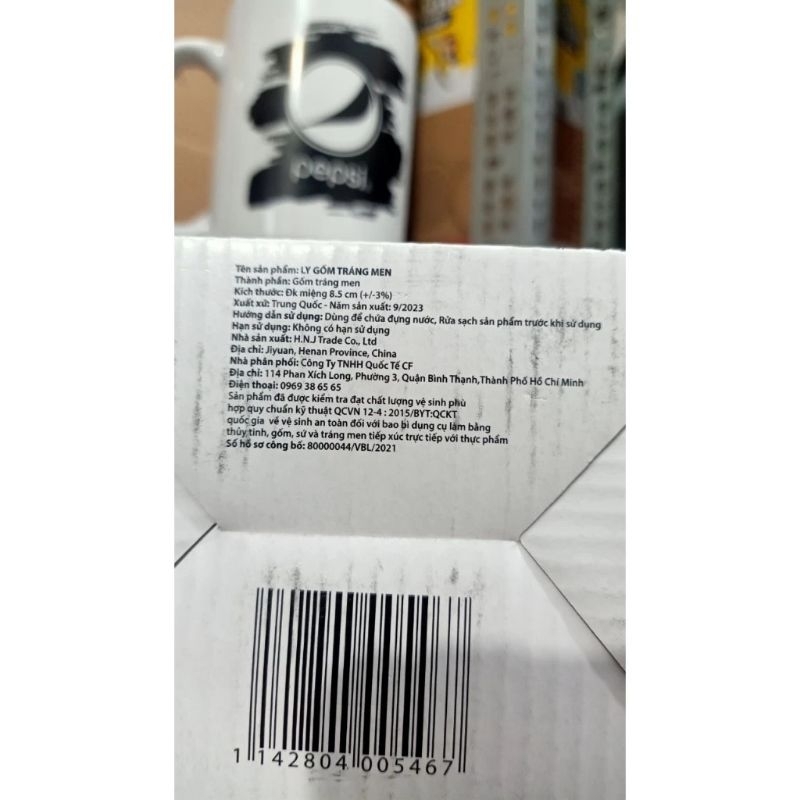 Ly sứ Pepsi cao cấp dày đẹp