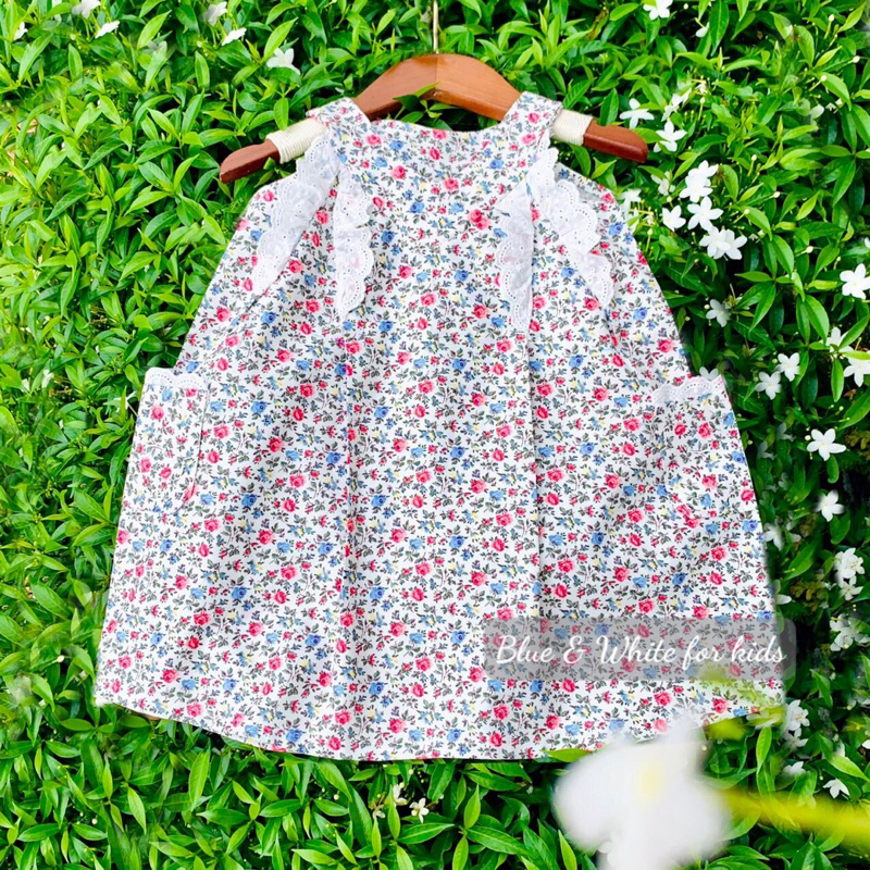 Váy Đầm bé gái Lolita, chất thô cotton thoáng mát, 4 màu