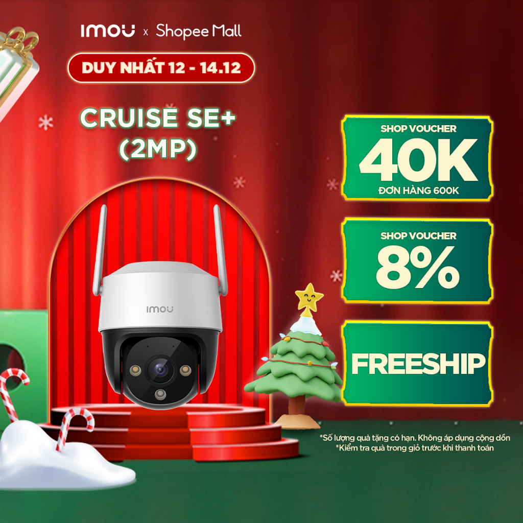 Camera Wifi ngoài trời Imou Cruiser SE+ (2MP) I IPC-S21FEP I Đàm thoại 2 chiều